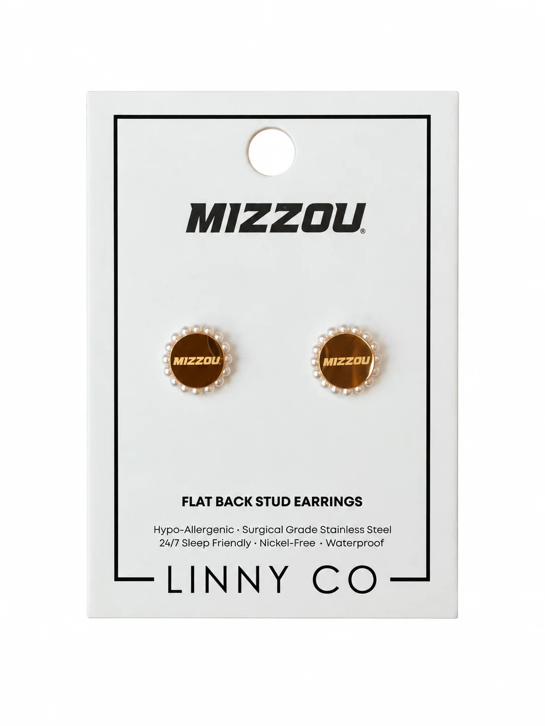 Mizzou Screwback Stud Earrings
