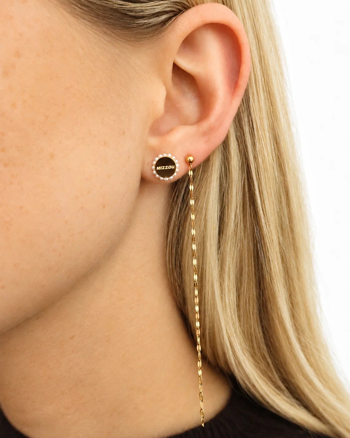Mizzou Screwback Stud Earrings