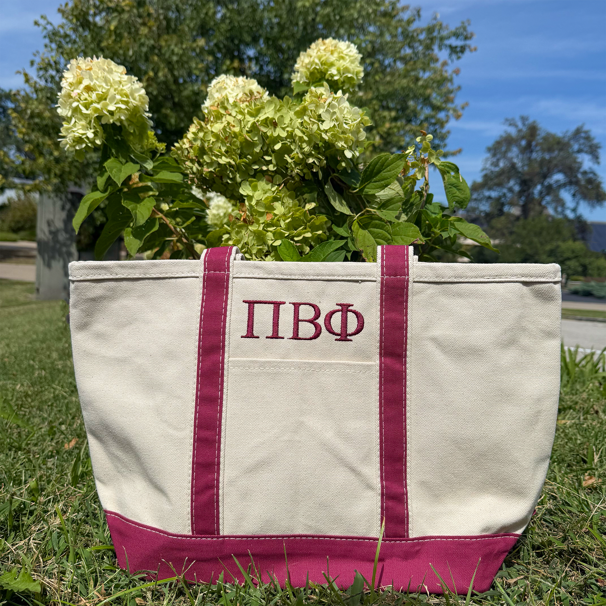 Choose Your Colors Sorority Canvas Tote Bag - Embroidered Classic Tote Bag