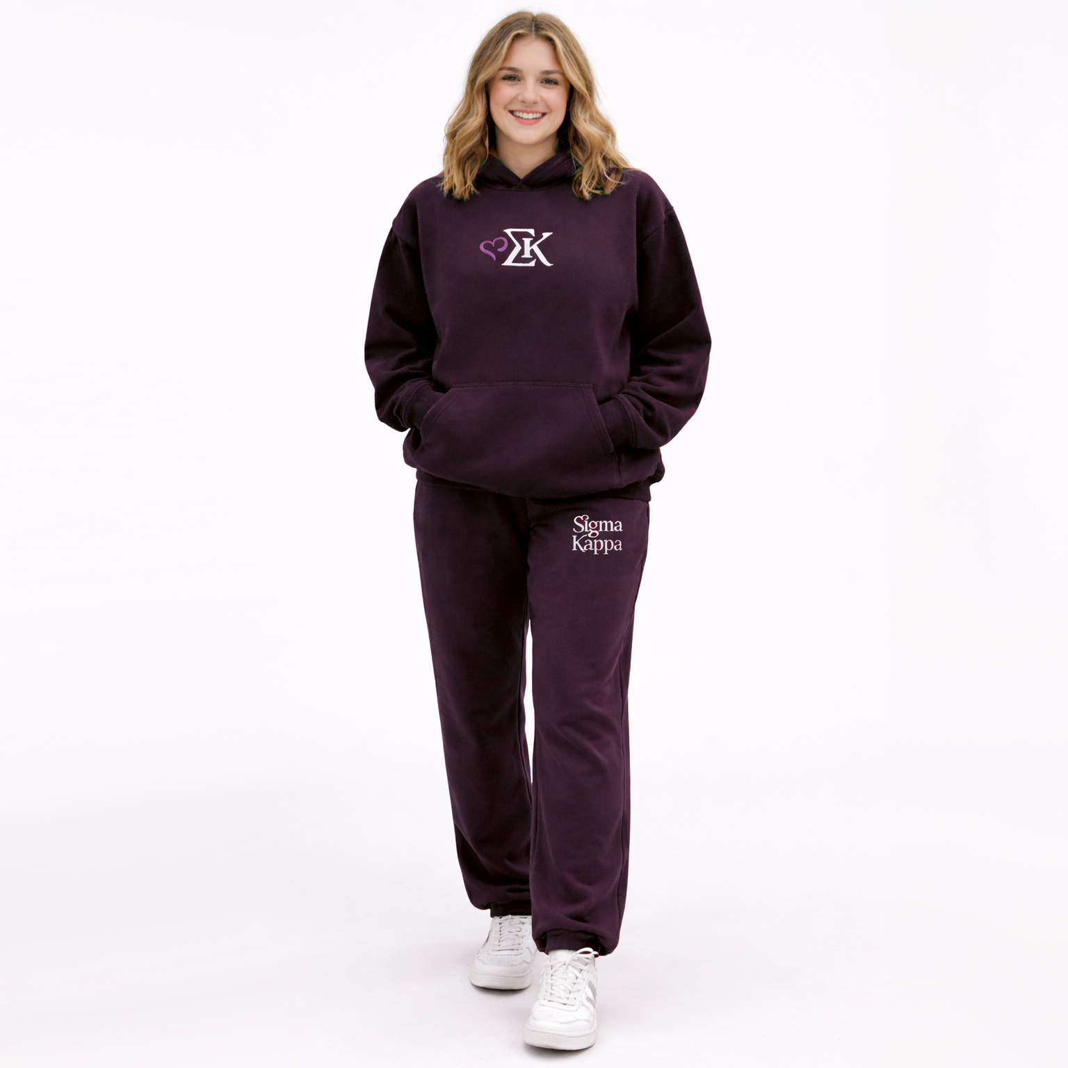 Sigma Kappa Bordeaux Sweatpants with Embroidered Logo