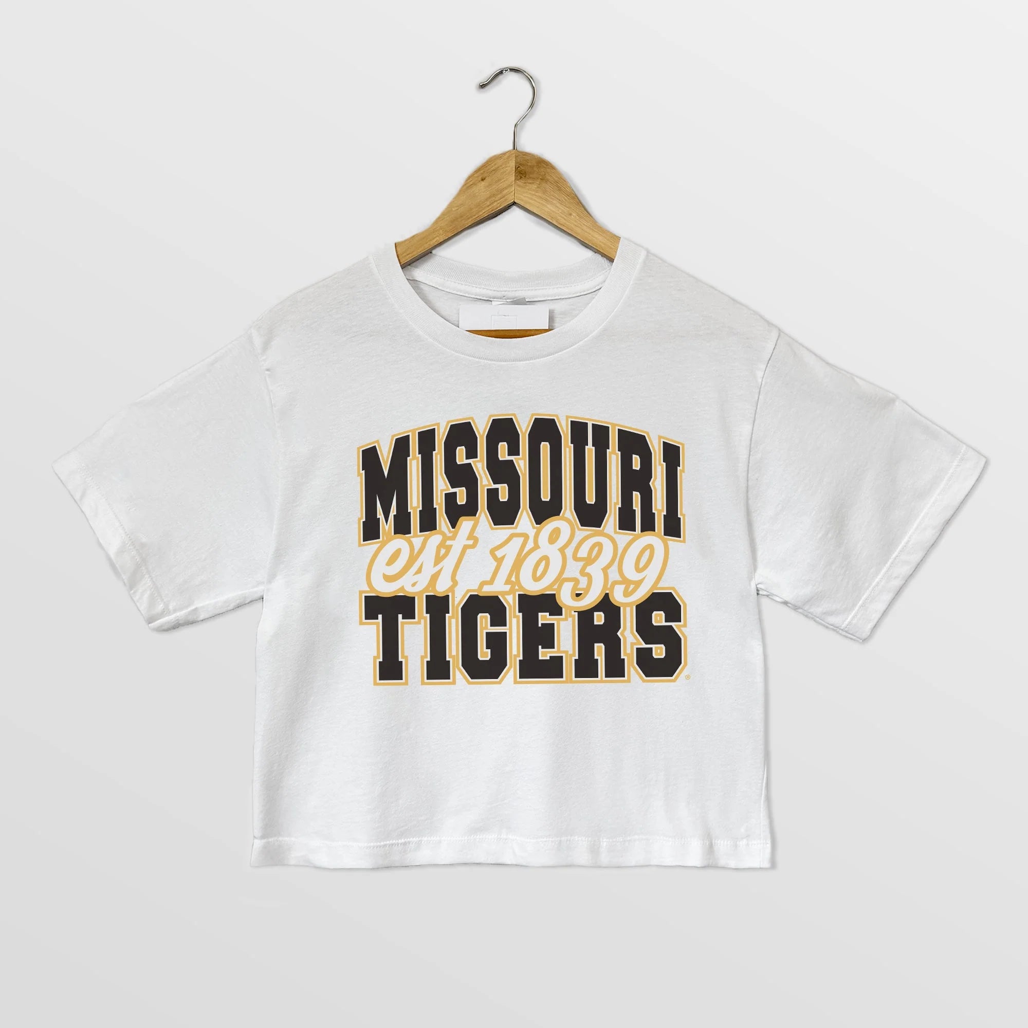 MISSOURI TIGERS DEEP ROOTS BOXY FIT WOMEN'S CROPPED TEE