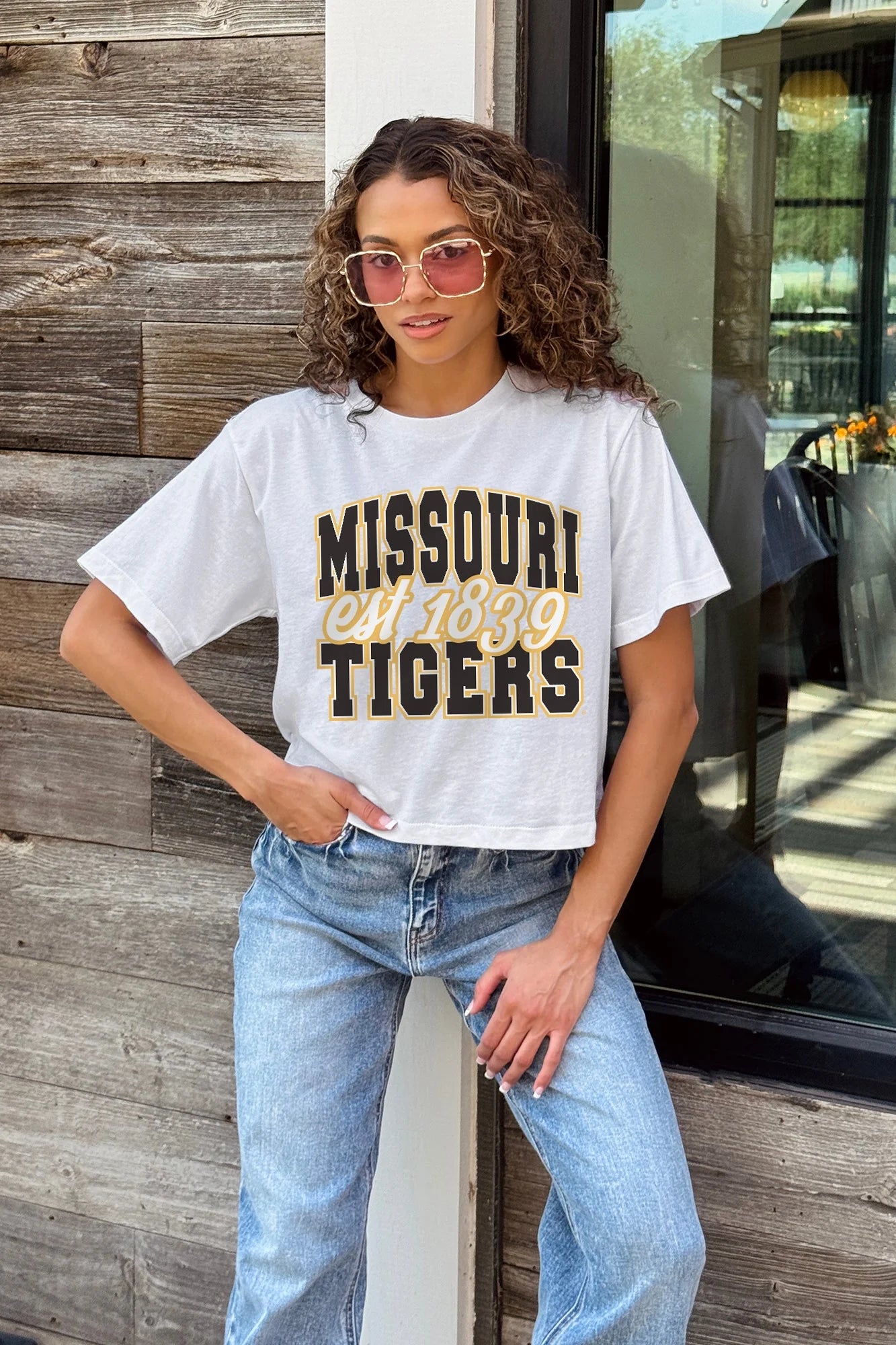 MISSOURI TIGERS DEEP ROOTS BOXY FIT WOMEN'S CROPPED TEE