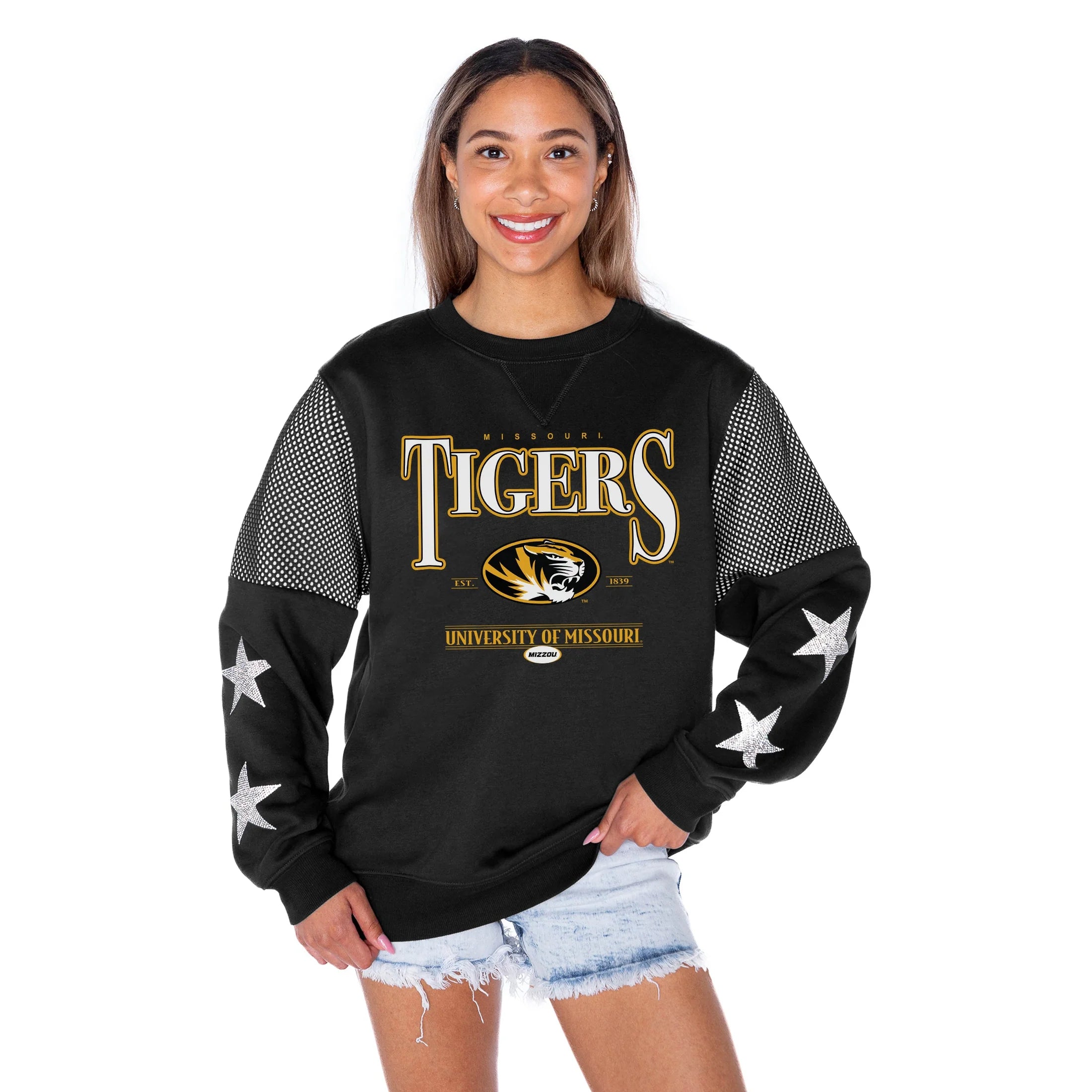 MISSOURI TIGERS SETTLE THE SCORE CREWNECK FLEECE PULLOVER