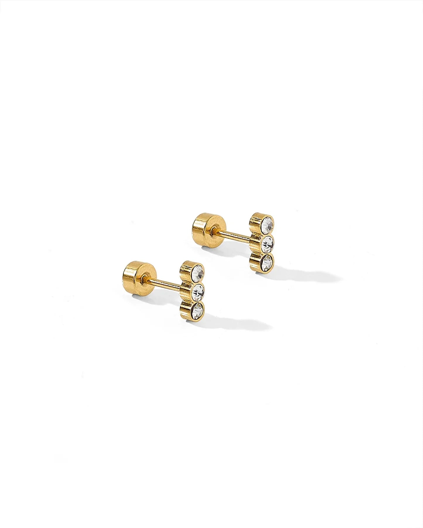 Poppy Gold Screwback earrings product photo