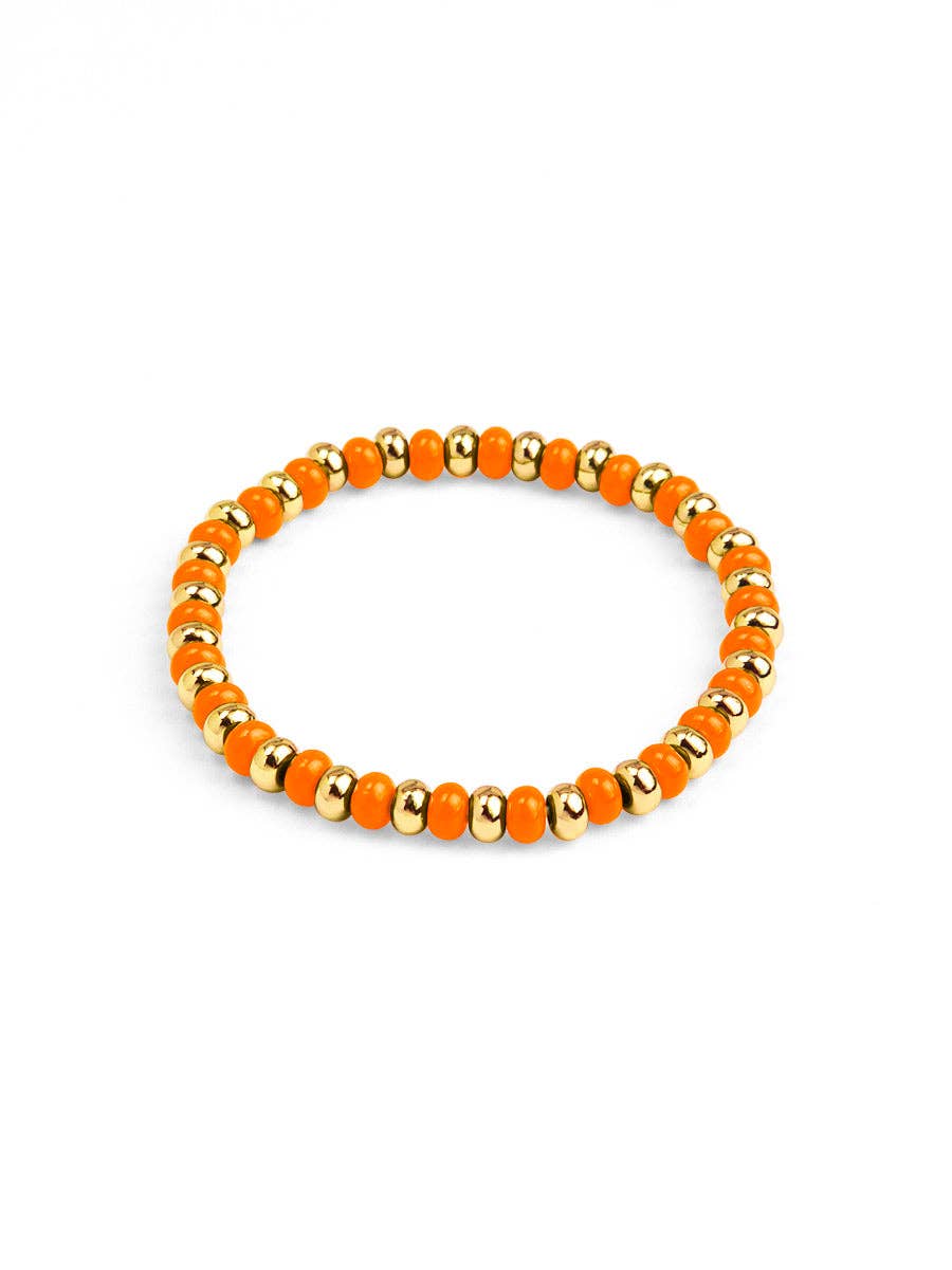 Enamel Beaded Stretch Bracelet