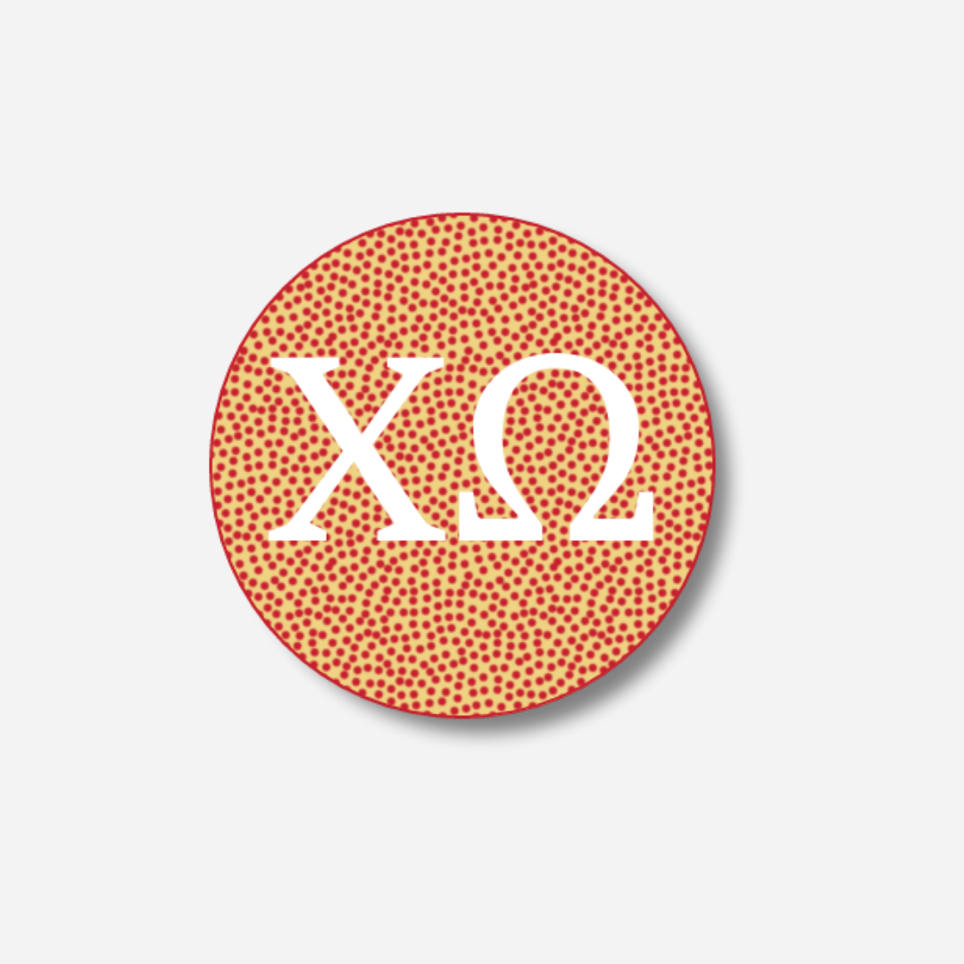 Chi Omega Dots Button: Large Dots