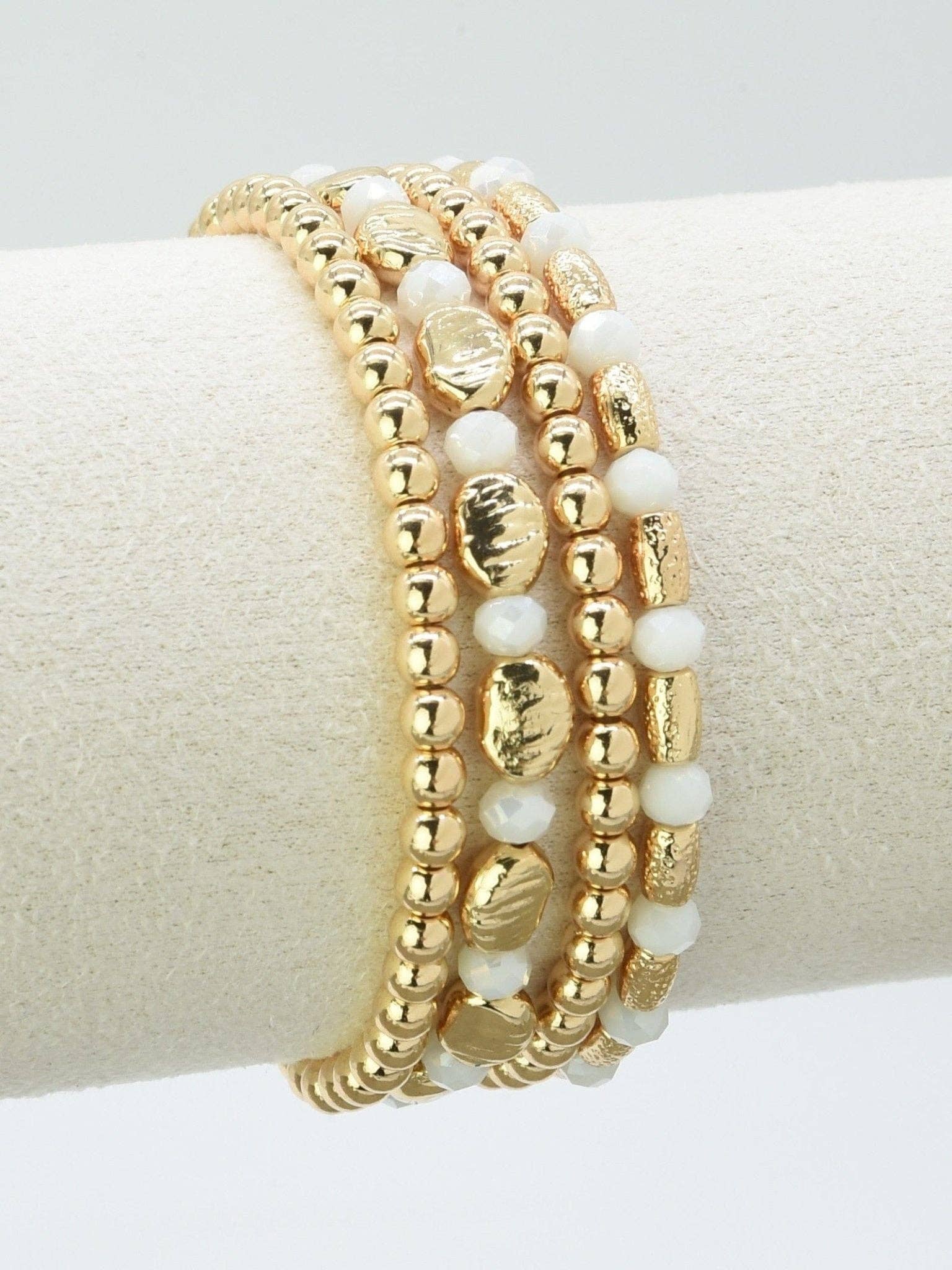 4 Piece Multi Beaded Bracelet Set