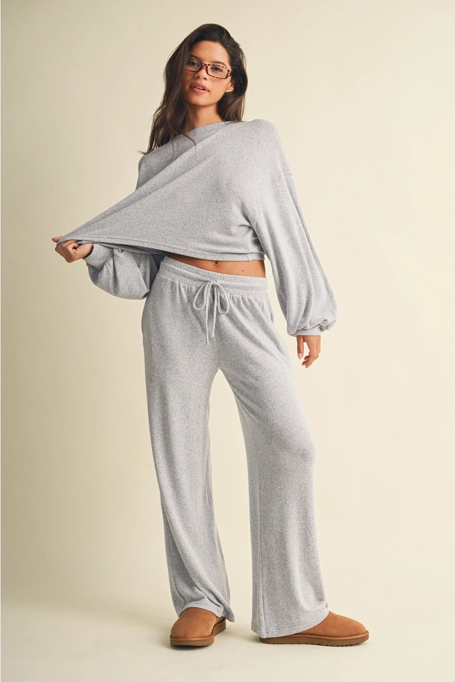 Hacci Long Sleeve Crewneck Top & Pants