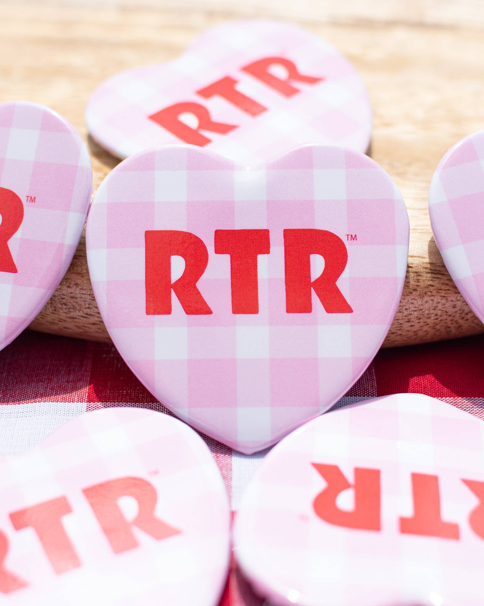 Gingham Heart buttons: Pi Beta Phi