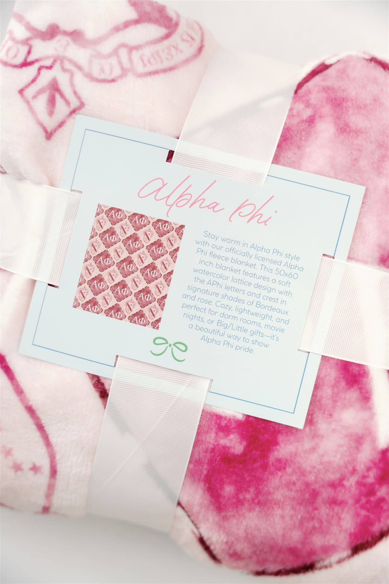 Alpha Phi Flannel Fleece Blanket, Sorority