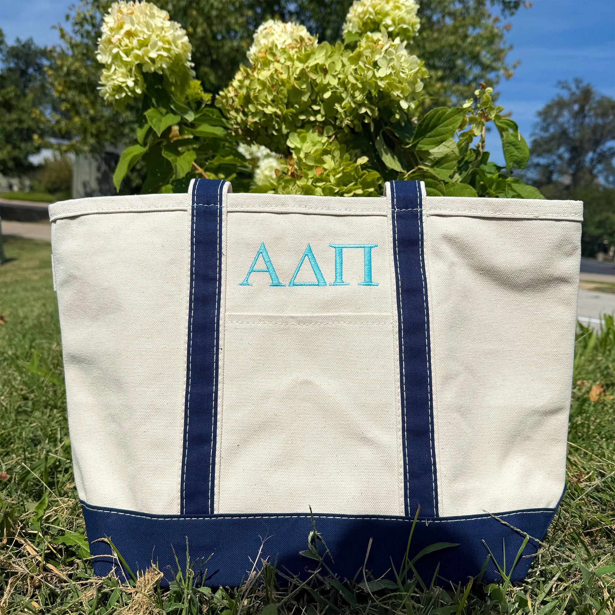 Choose Your Colors Sorority Canvas Tote Bag - Embroidered Classic Tote Bag