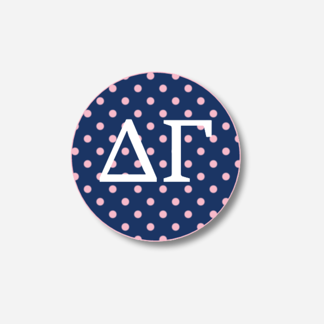Delta Gamma Dots Button: Large Dots