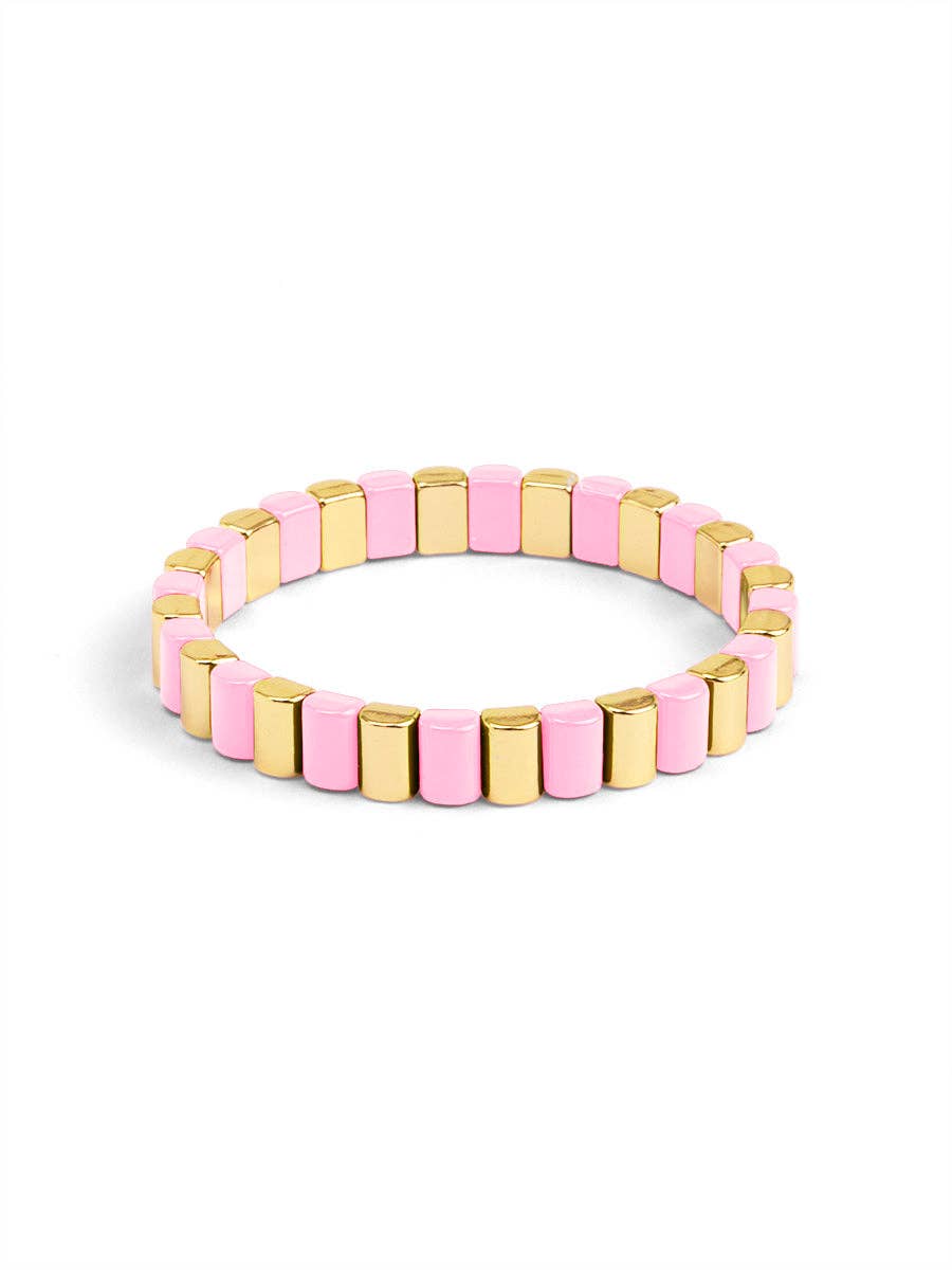 Enamel Tile Stretch Bracelet