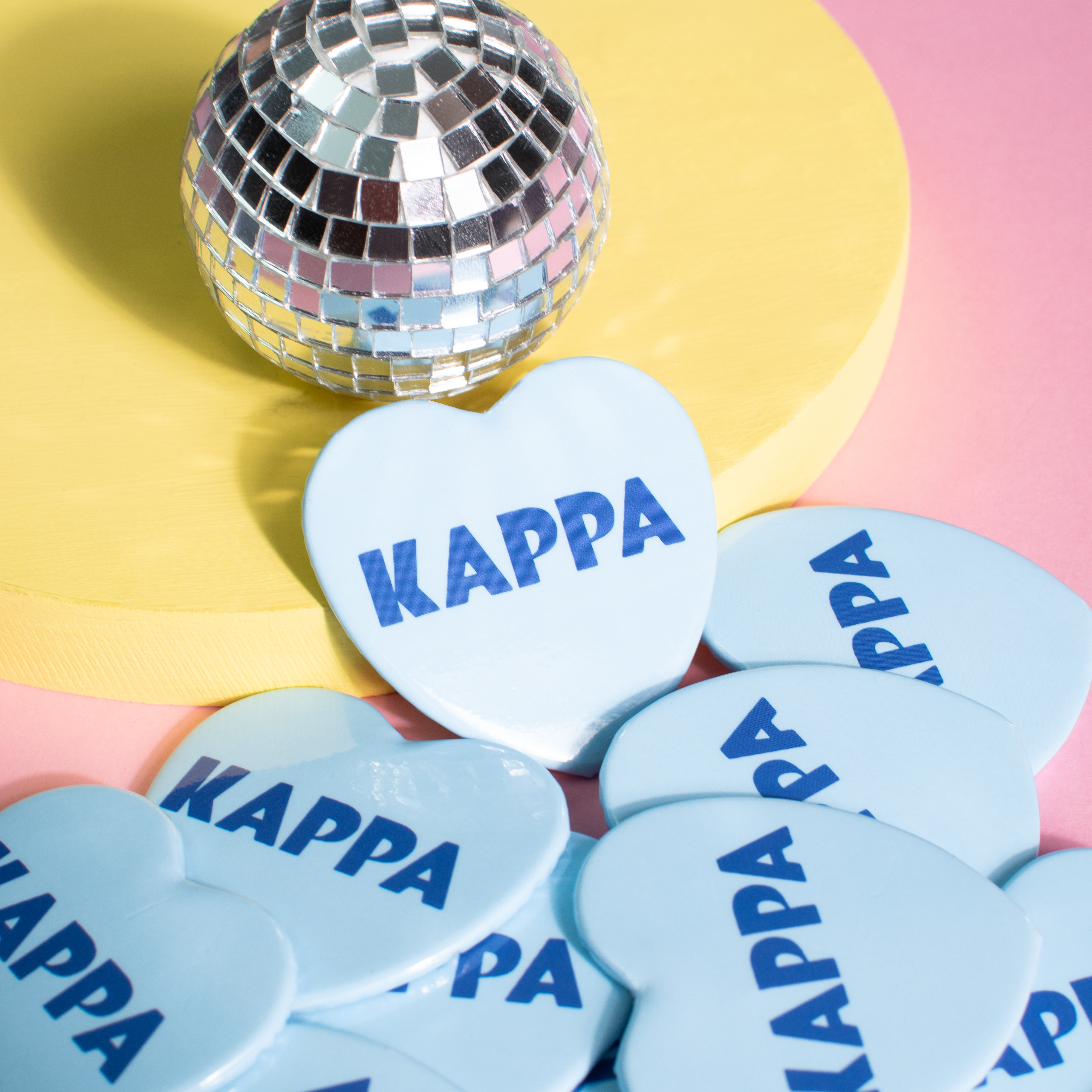 Pop Heart Buttons: Delta Delta Delta