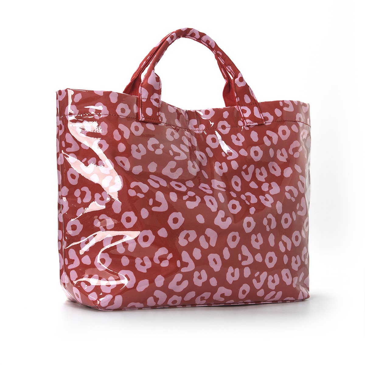 Striped Tote Bag PVC Handbag