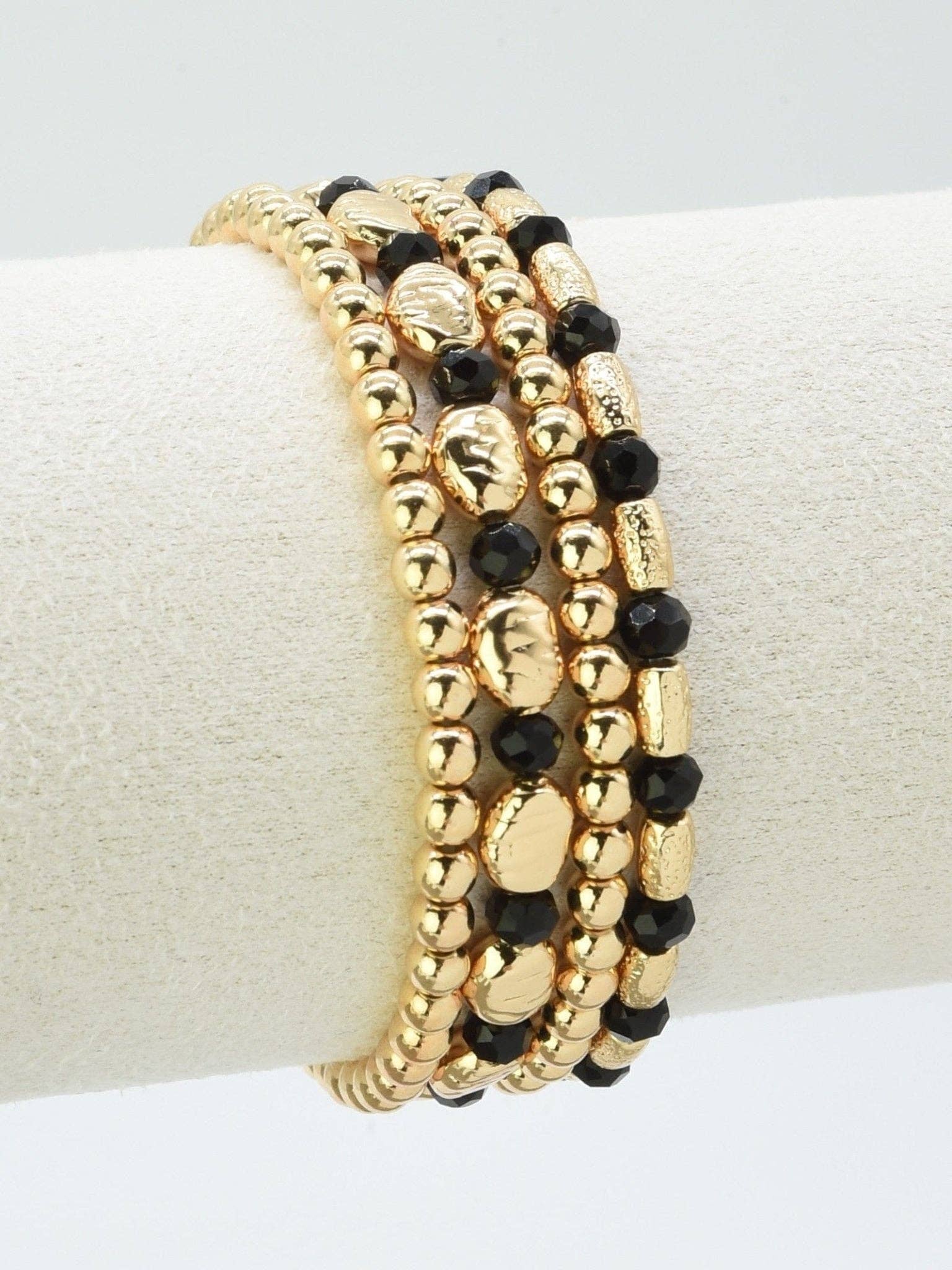 4 Piece Multi Beaded Bracelet Set