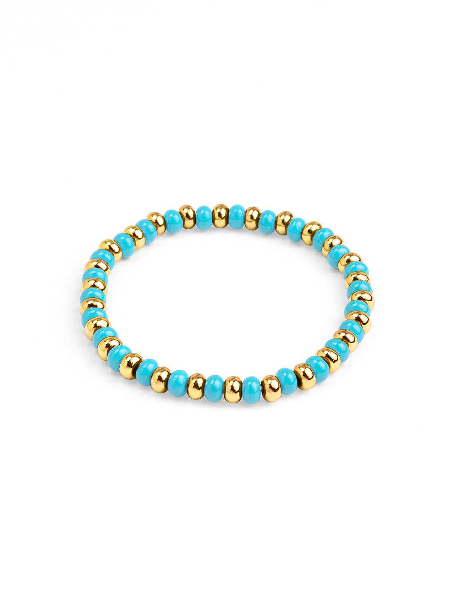 Enamel Beaded Stretch Bracelet