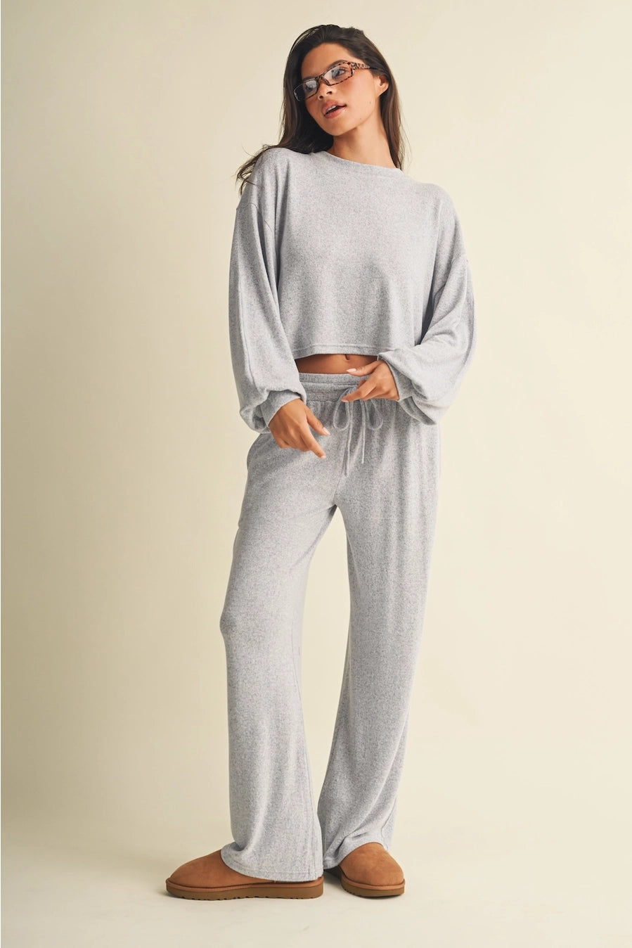 Hacci Long Sleeve Crewneck Top & Pants