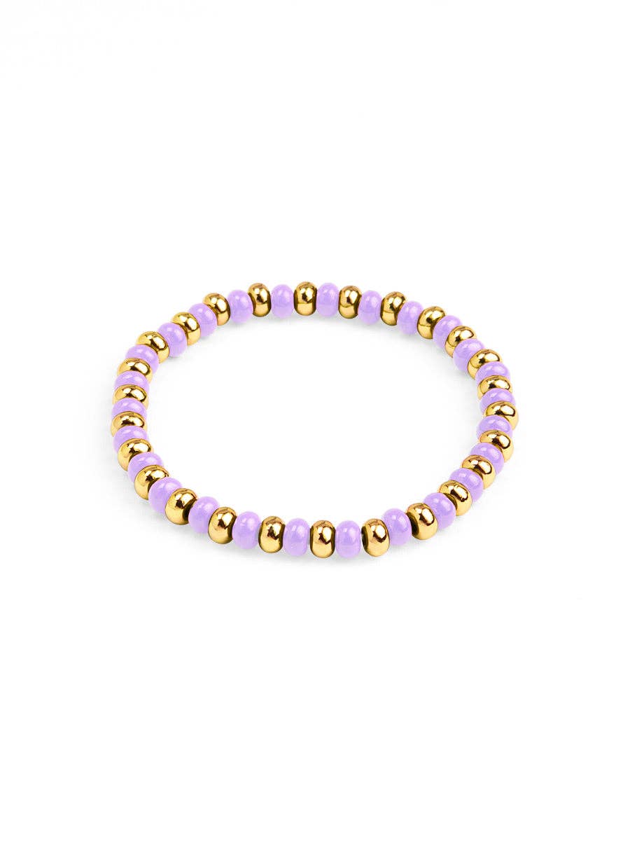 Enamel Beaded Stretch Bracelet