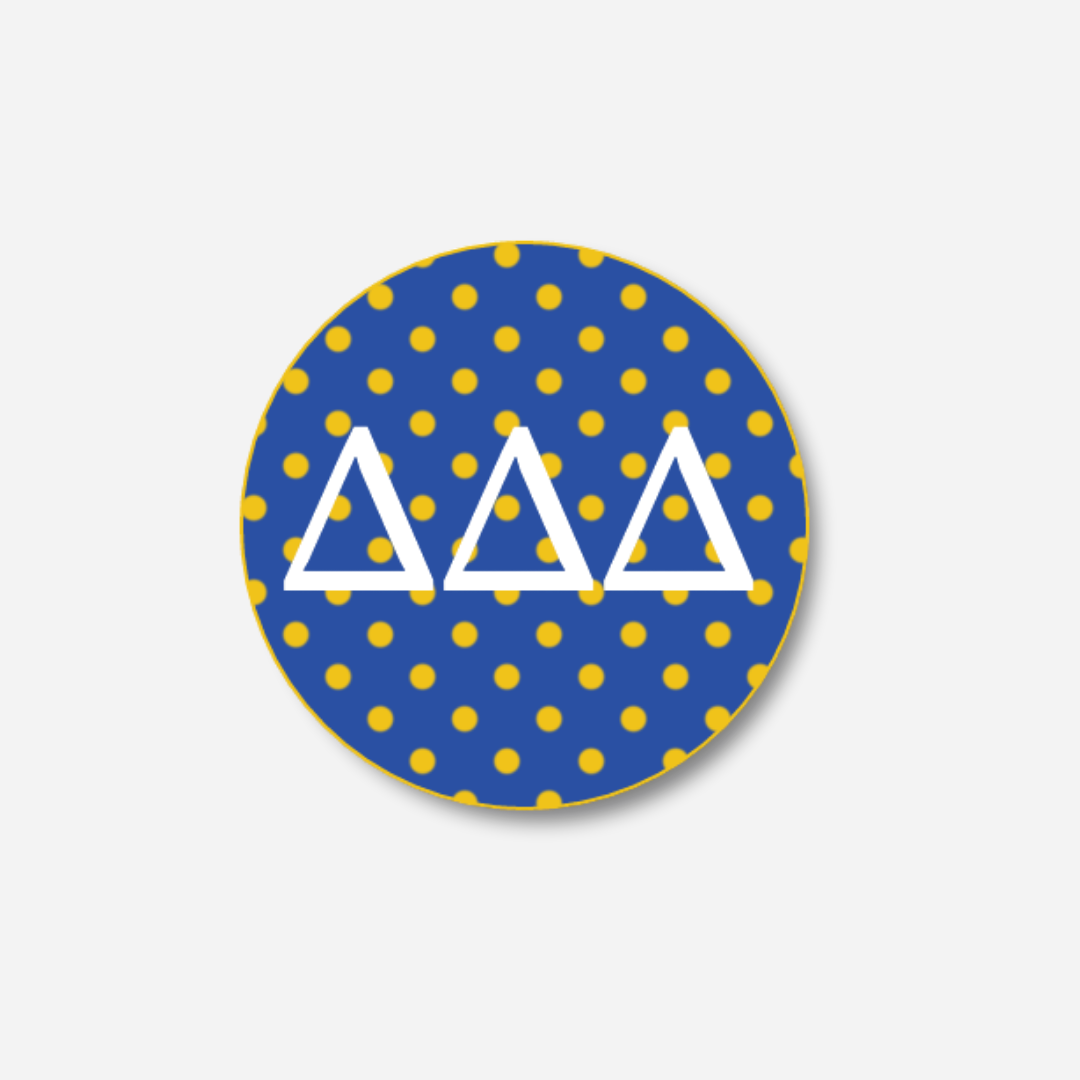 Tri Delta Dots Button: Large Dots