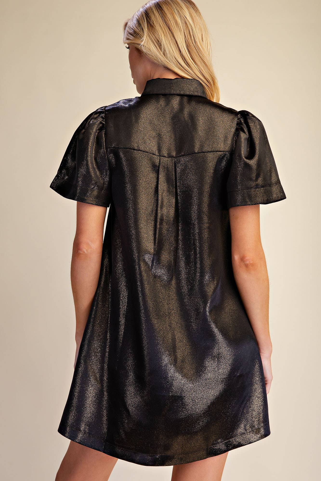 Metallic Holiday Mini Dress