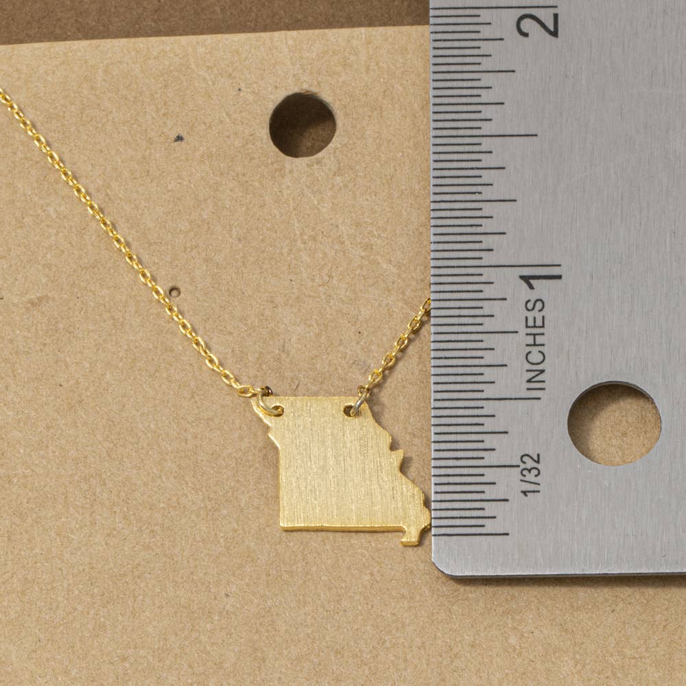 Missouri State Map Pendant Necklace