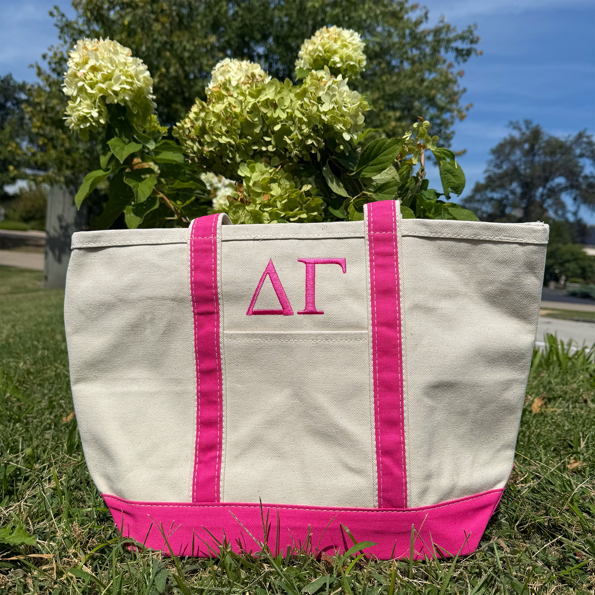 Choose Your Colors Sorority Canvas Tote Bag - Embroidered Classic Tote Bag