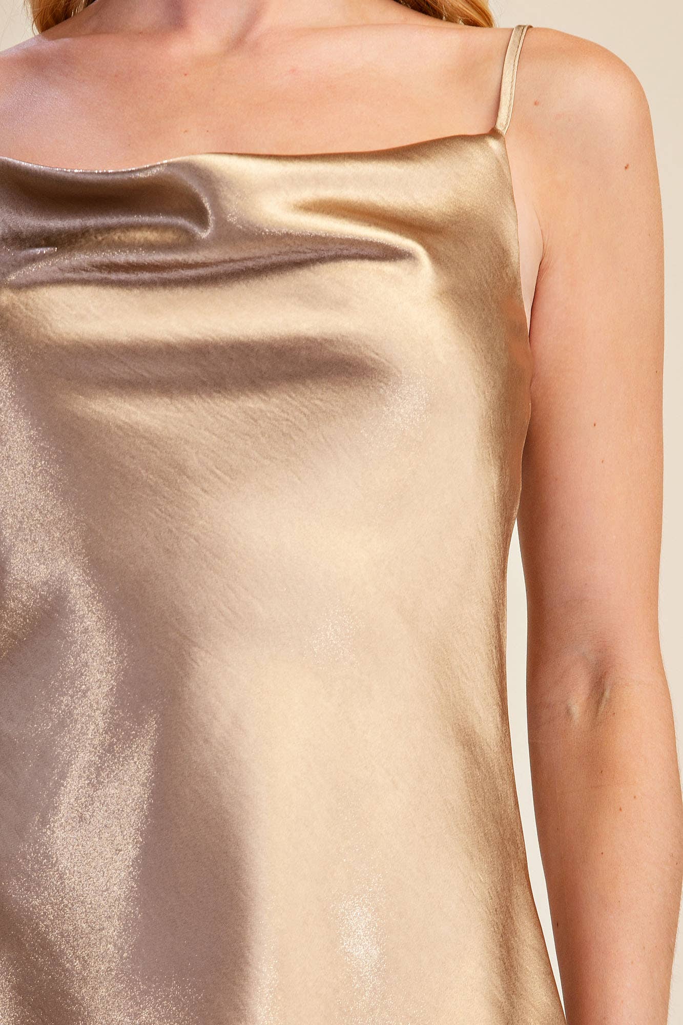 Cowl Neck Glitter Cami