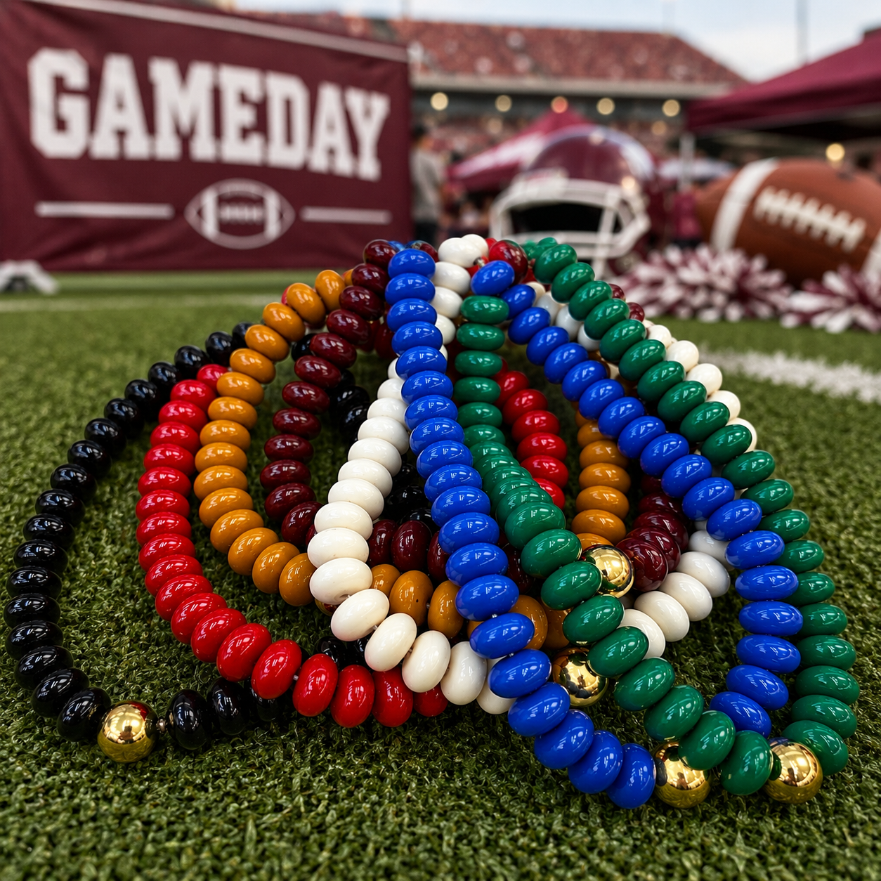 Game Day Candy Beaded Necklaces