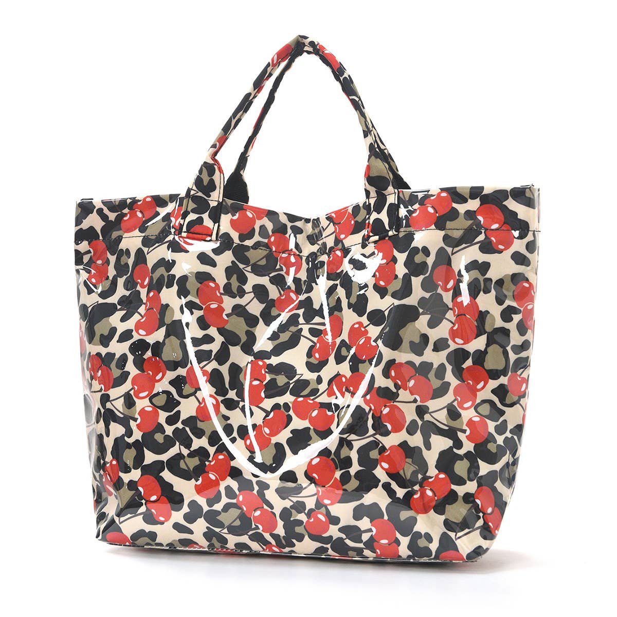 Striped Tote Bag PVC Handbag