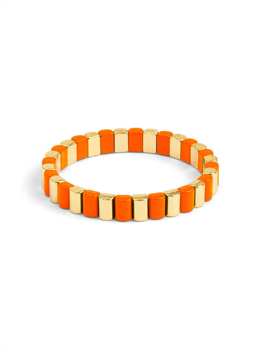 Enamel Tile Stretch Bracelet