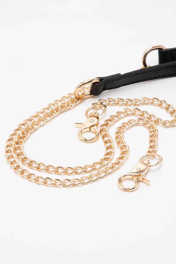 Solid Color Trim Clear Round Crossbody Bag: Gold