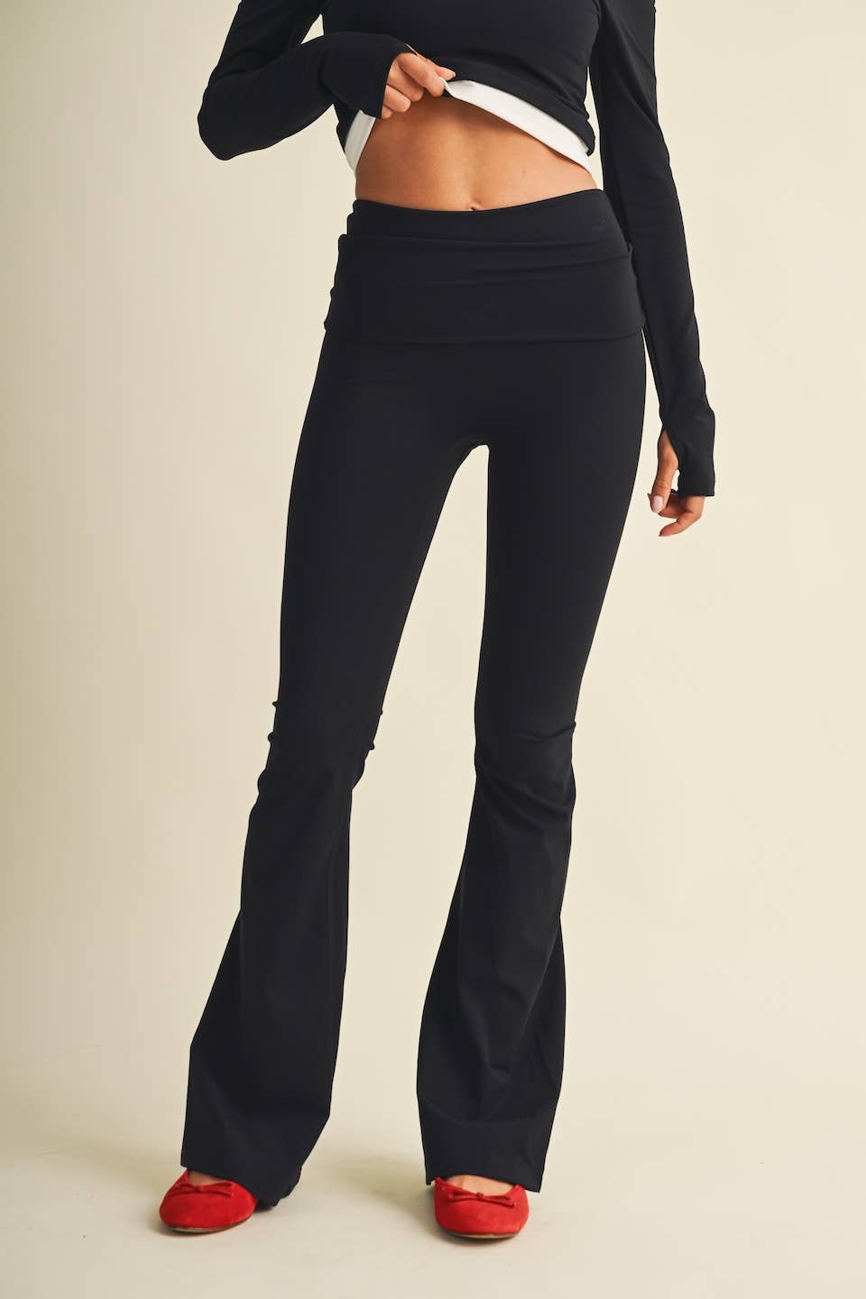 Active Foldover Flare Legging