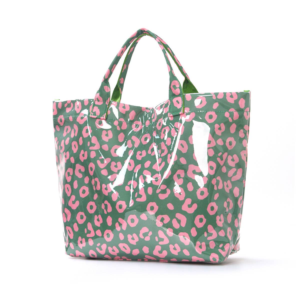 Striped Tote Bag PVC Handbag