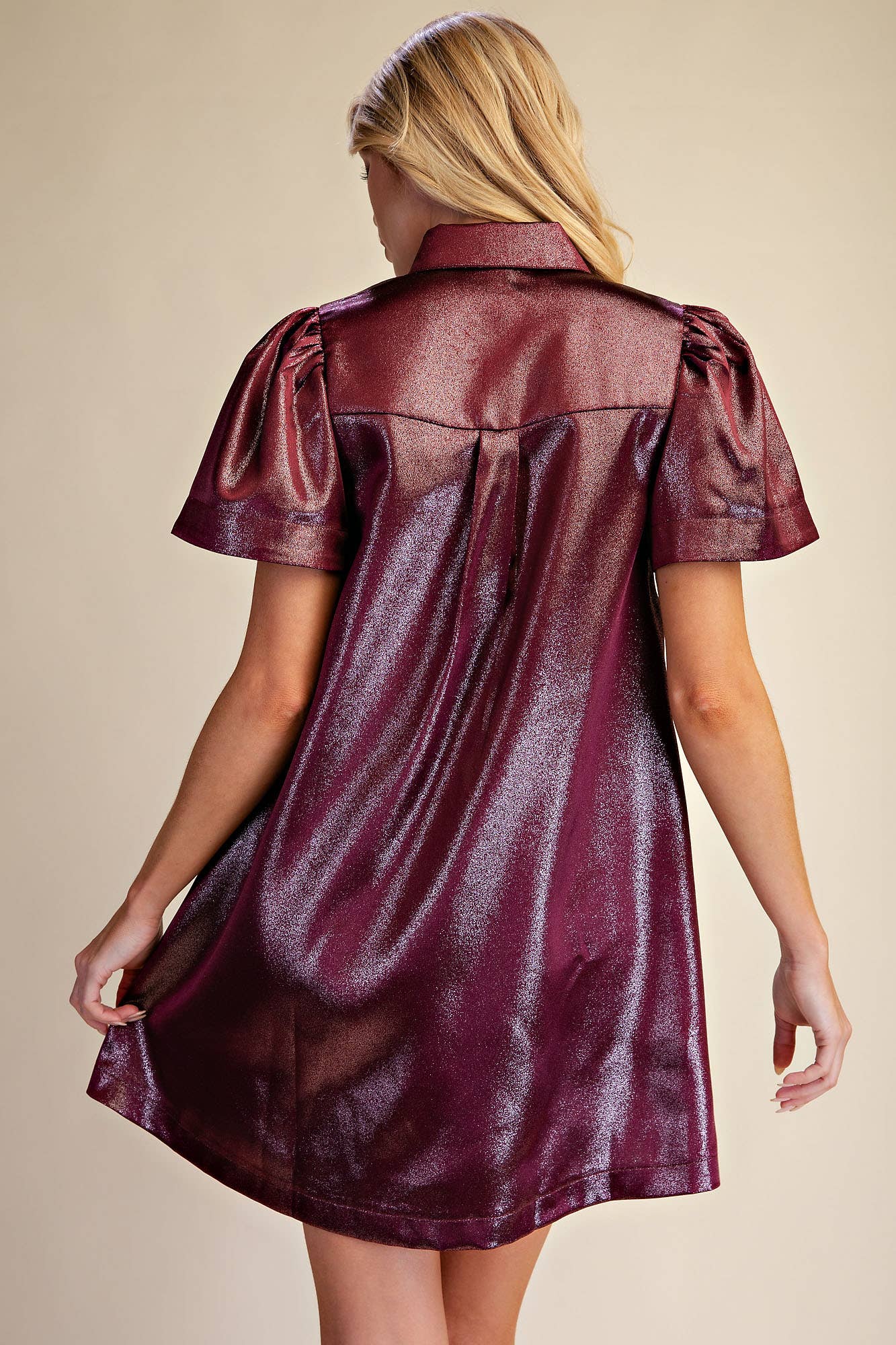 Metallic Holiday Mini Dress