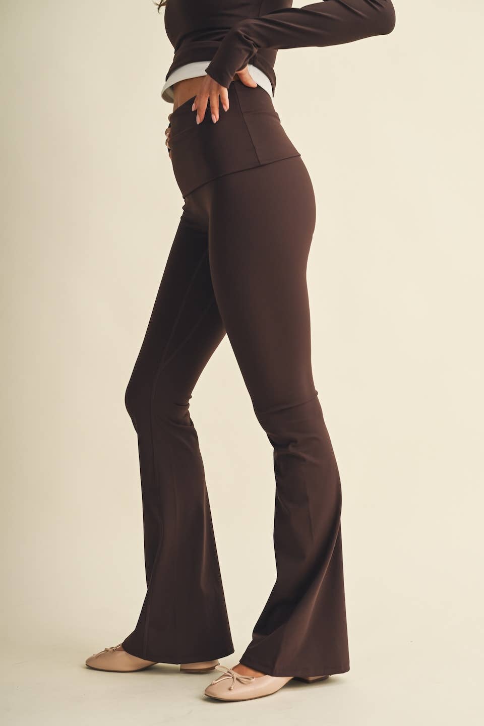 Active Foldover Flare Legging