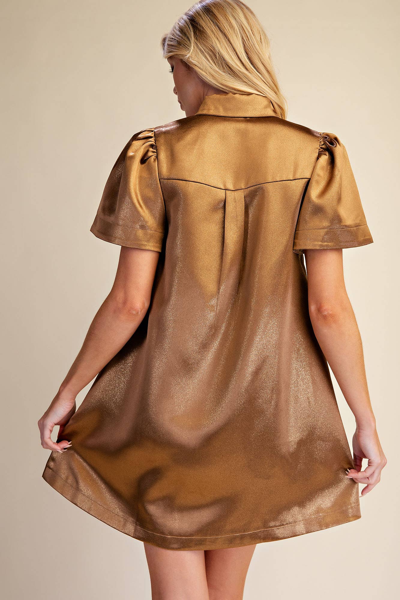 Metallic Holiday Mini Dress