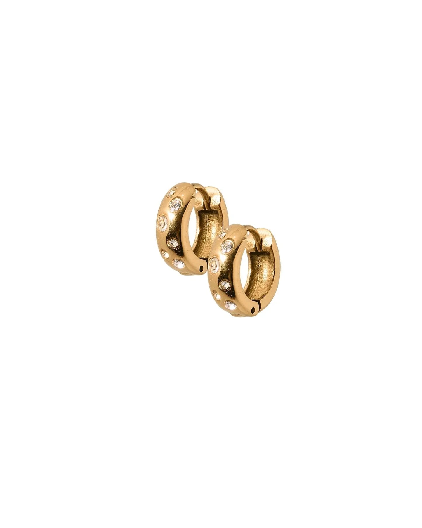 Hunter Gold Huggie earrings product photo