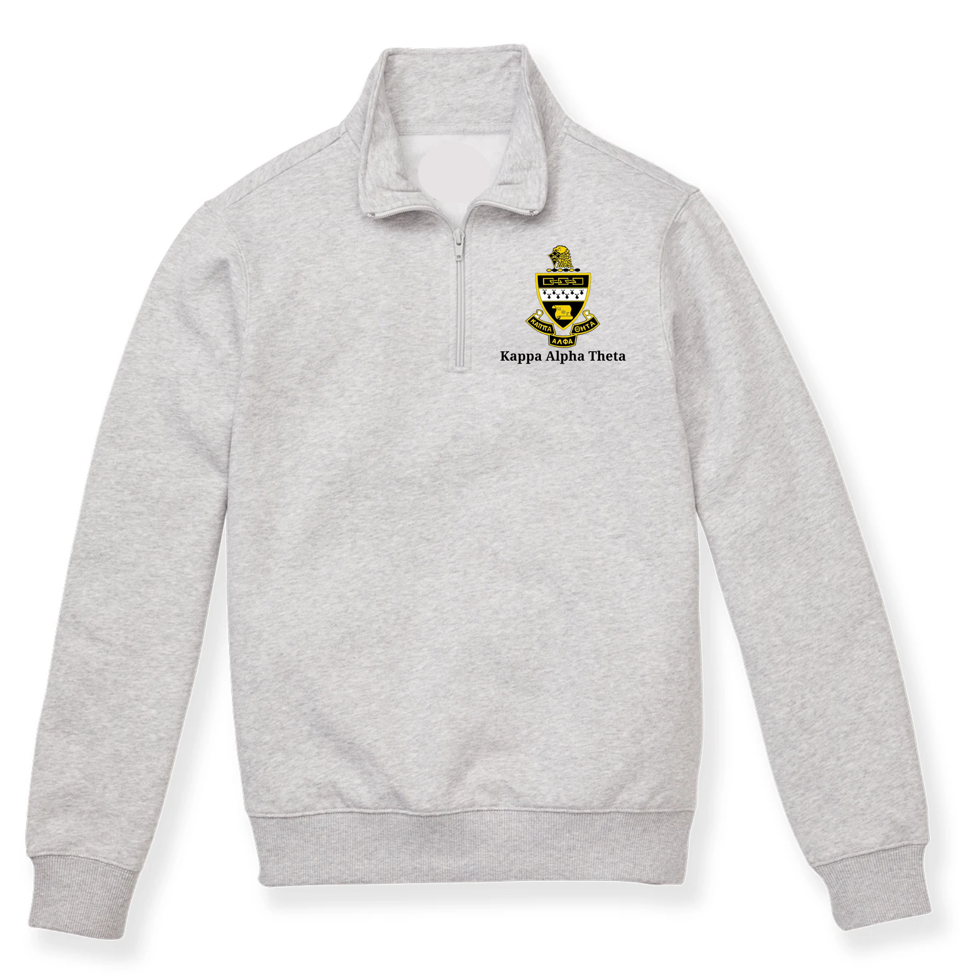 Kappa Alpha Theta Crest Quarter Zip Sweatshirt
