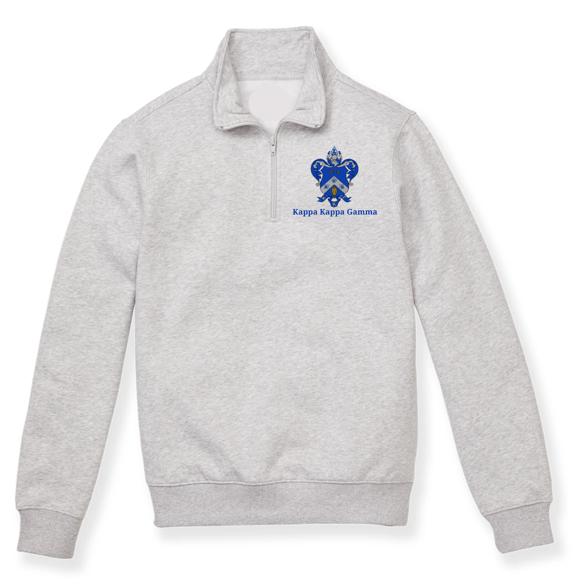 Kappa Kappa Gamma Crest Quarter Zip Sweatshirt