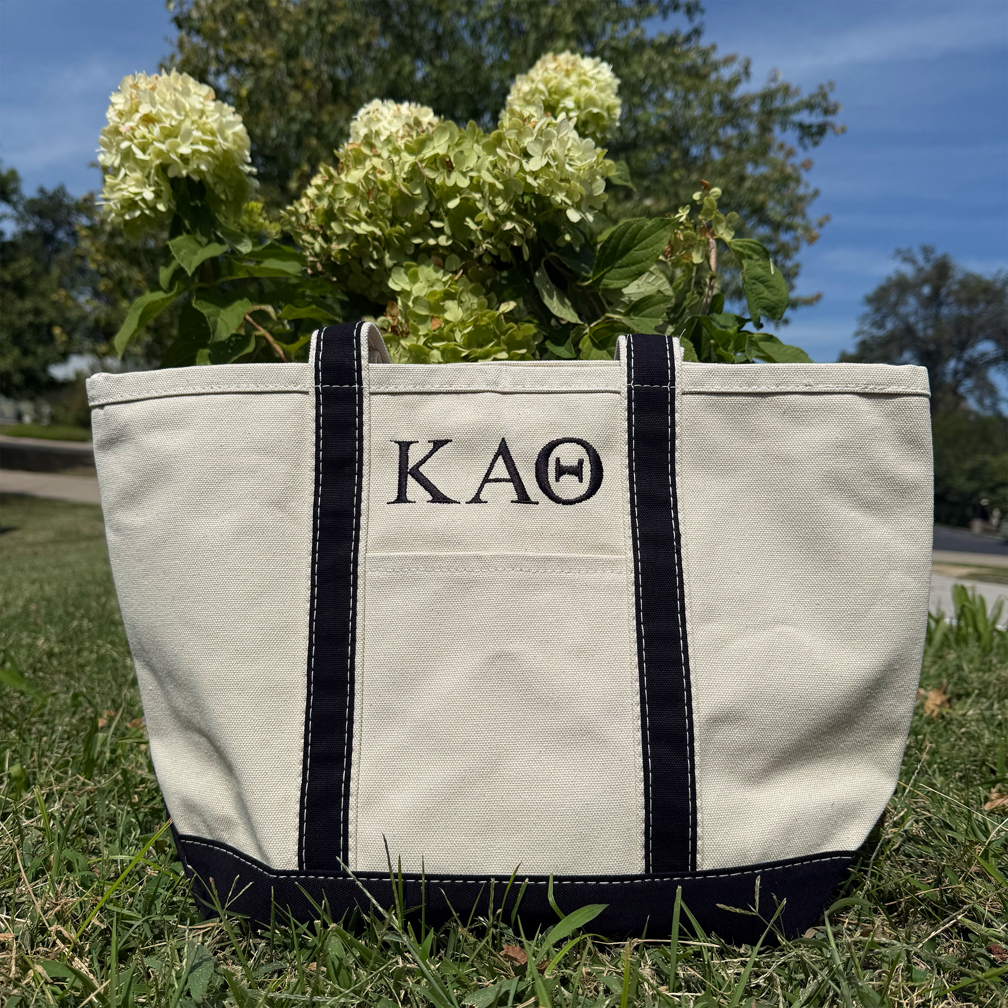 Choose Your Colors Sorority Canvas Tote Bag - Embroidered Classic Tote Bag