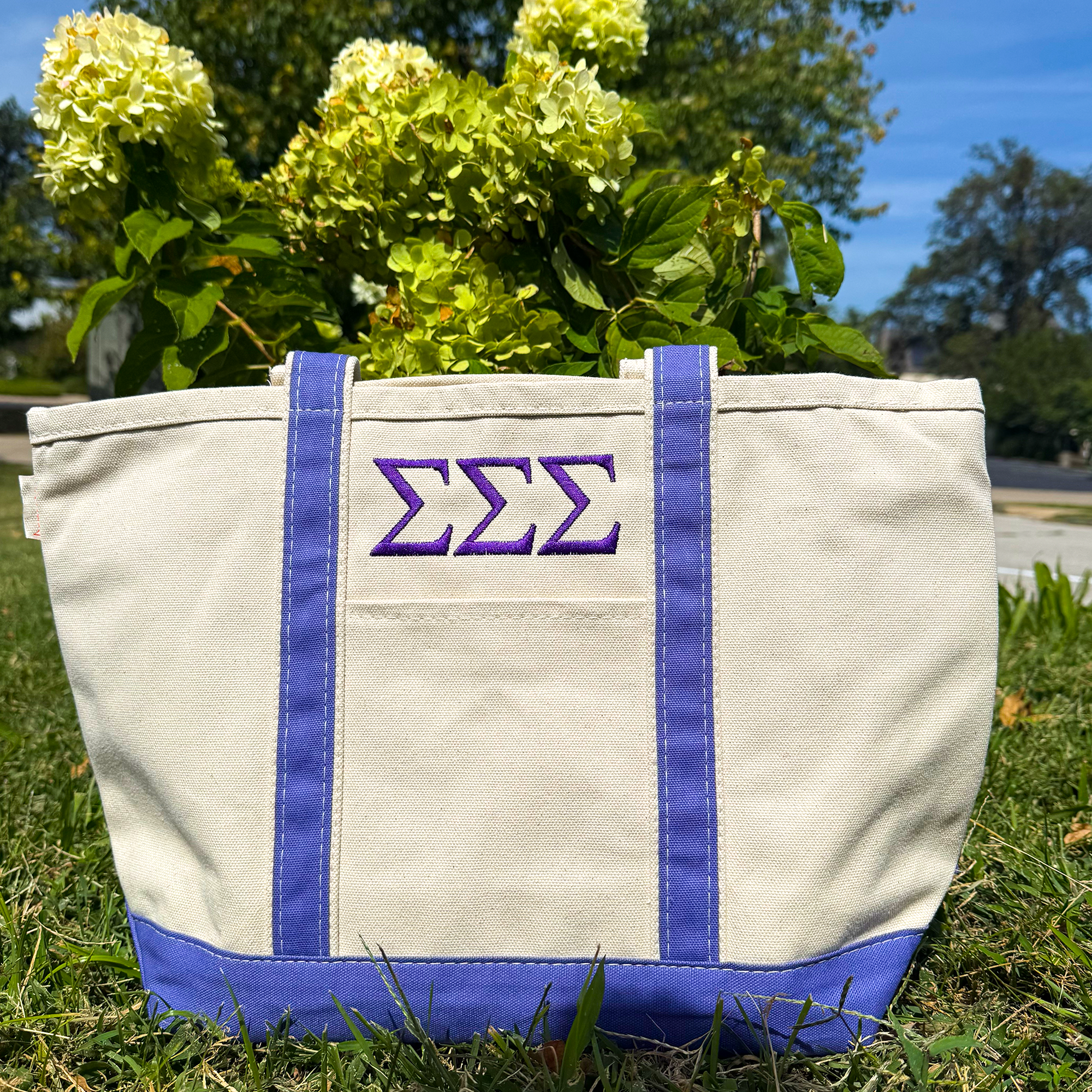 Choose Your Colors Sorority Canvas Tote Bag - Embroidered Classic Tote Bag