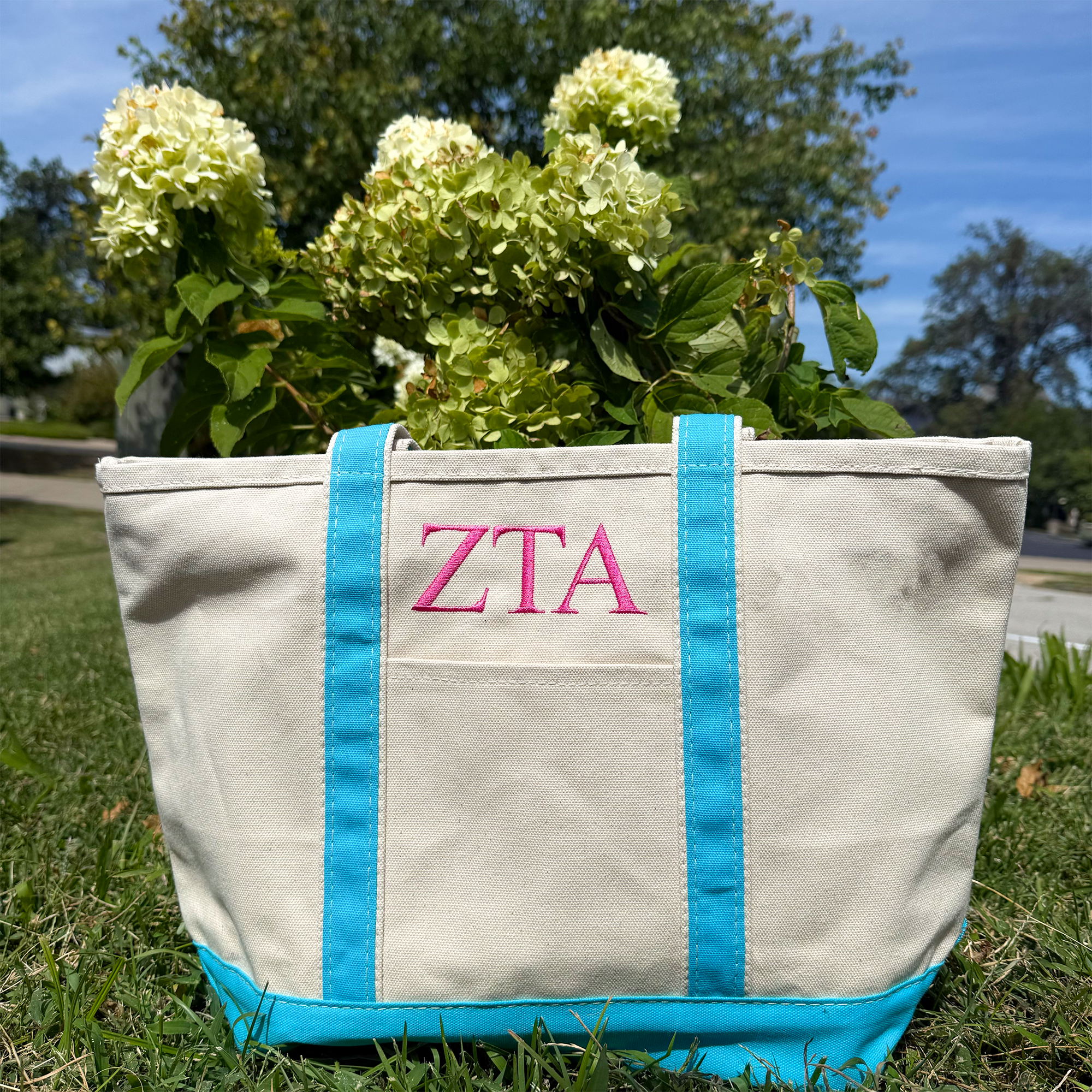 Choose Your Colors Sorority Canvas Tote Bag - Embroidered Classic Tote Bag