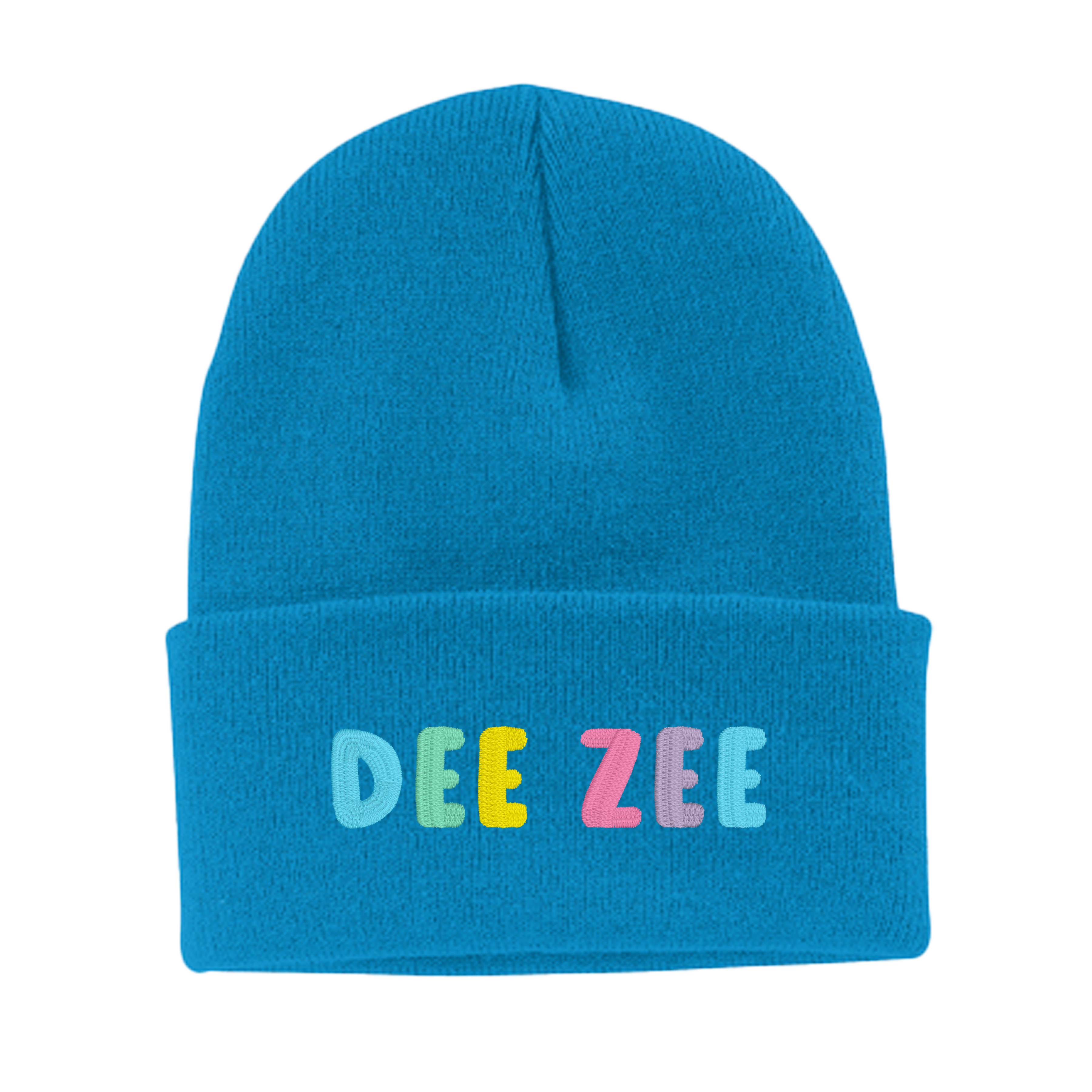 Delta Zeta Bubble Embroidered Beanie - Dee Zee Pastel