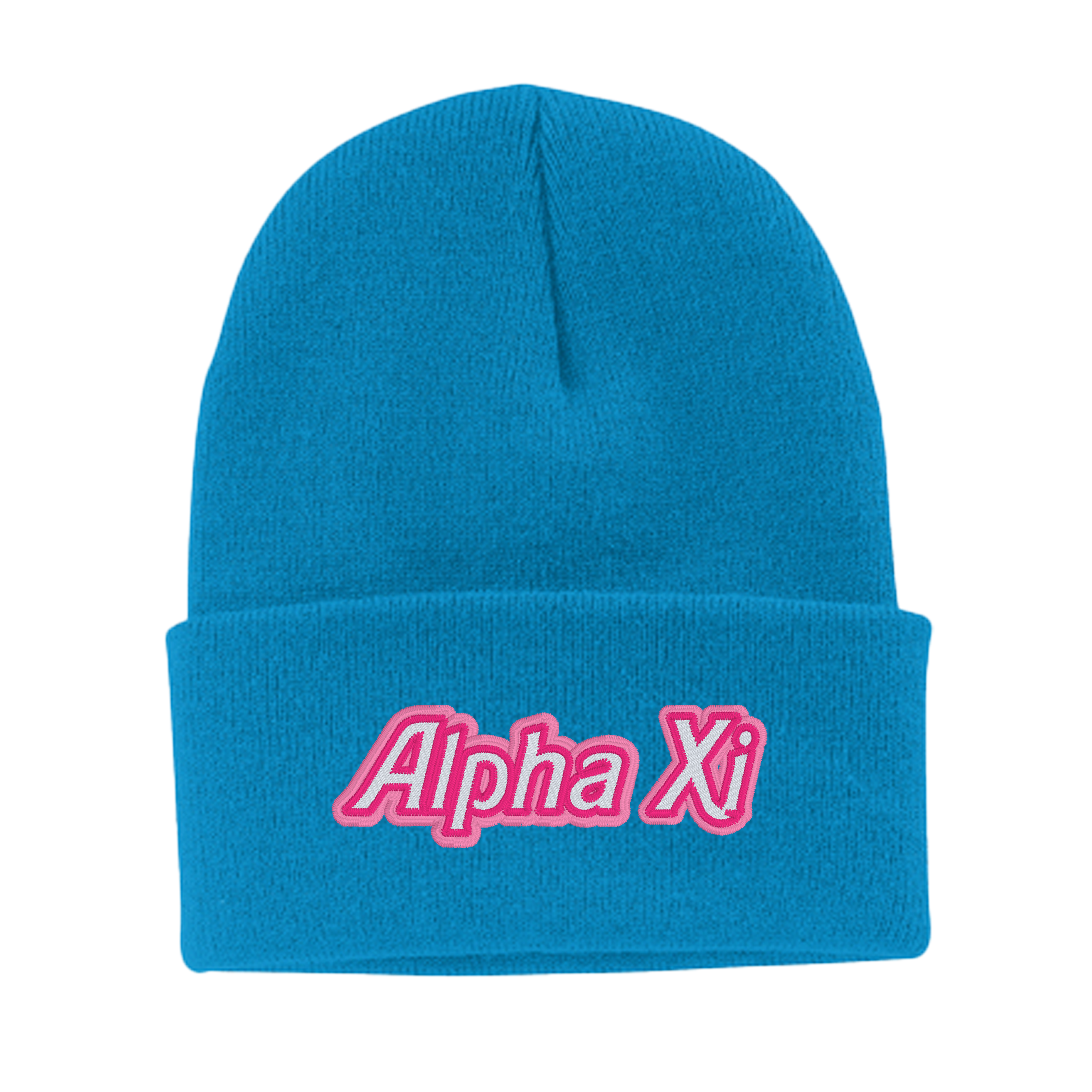 Alpha Xi Delta Embroidered Beanie - Alpha Xi Dream House