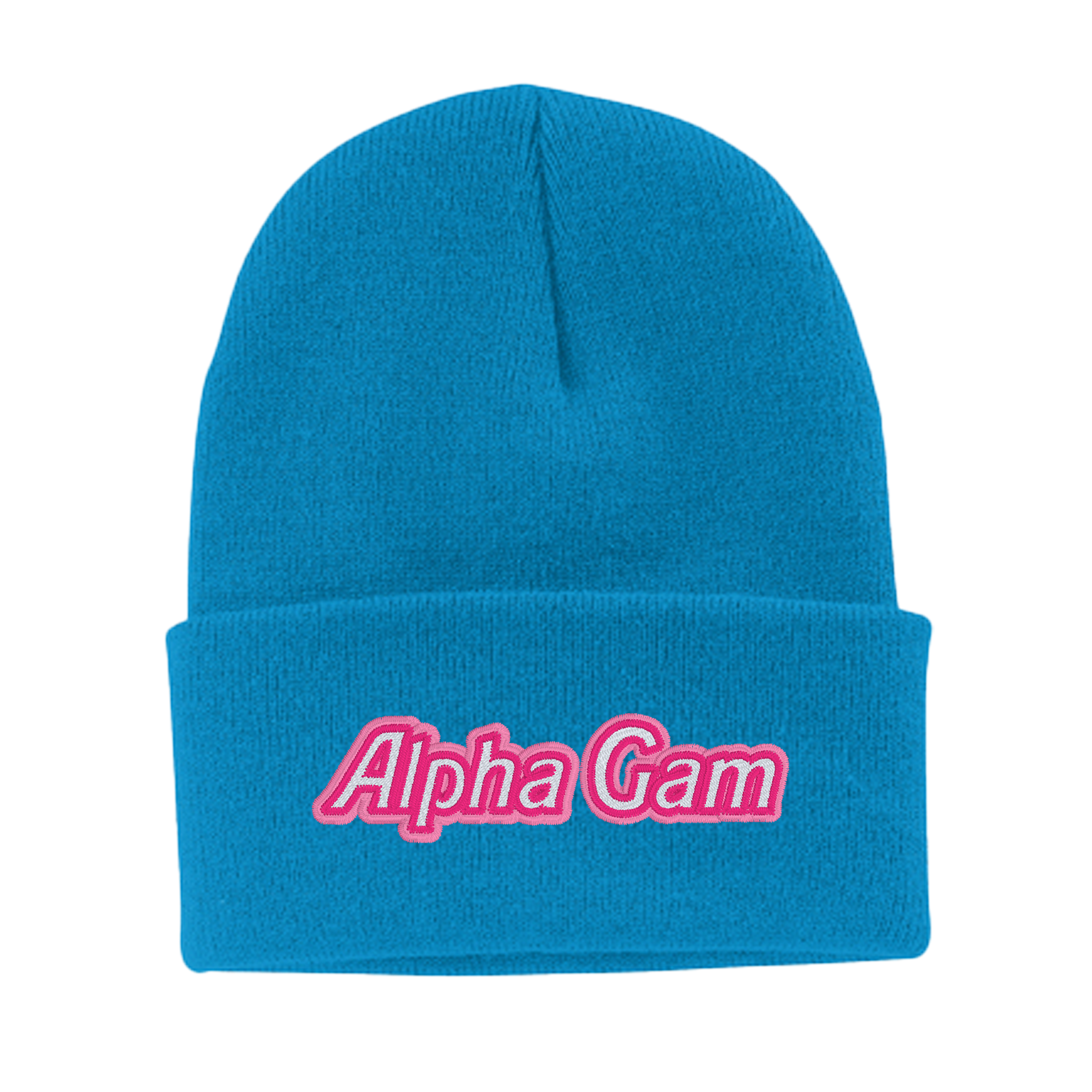 Alpha Gamma Delta Embroidered Beanie - Alpha Gam Dream House
