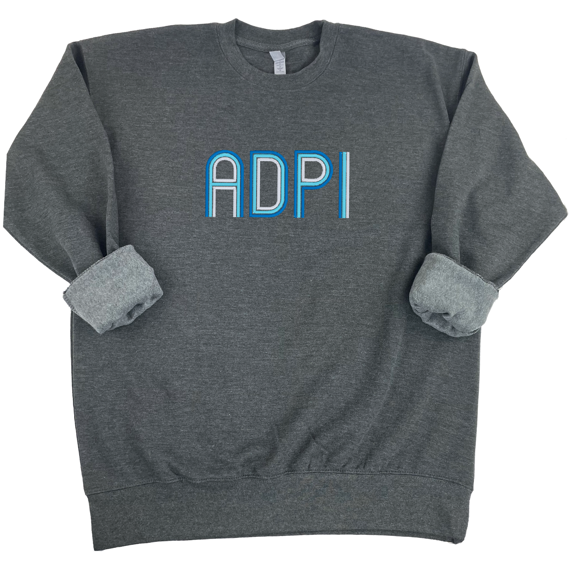Alpha Delta Pi Retro Embroidered  Sweatshirt, ADPI - Go Greek Chic