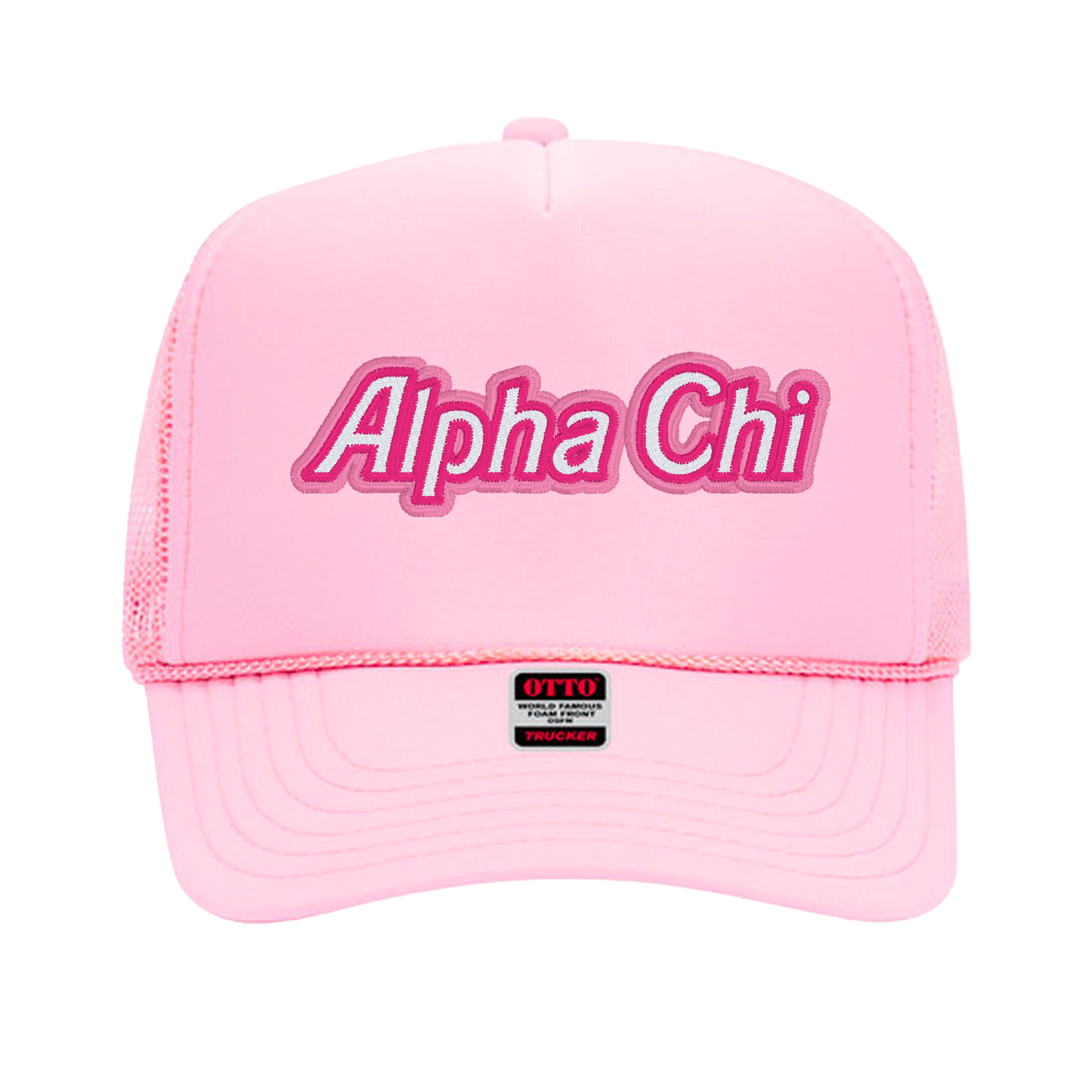 Alpha Chi Omega Malibu Trucker Hat - Alpha Chi