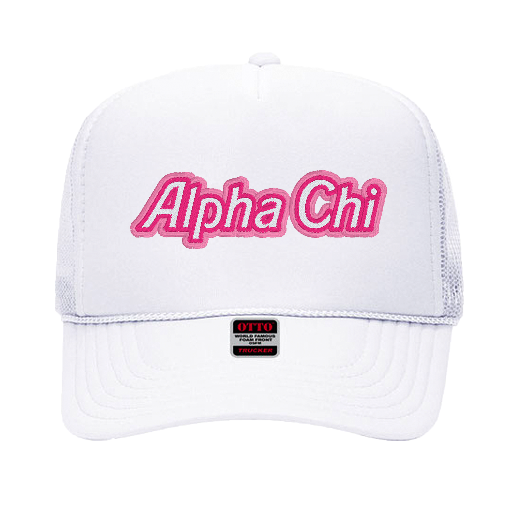 Alpha Chi Omega Malibu Trucker Hat - Alpha Chi