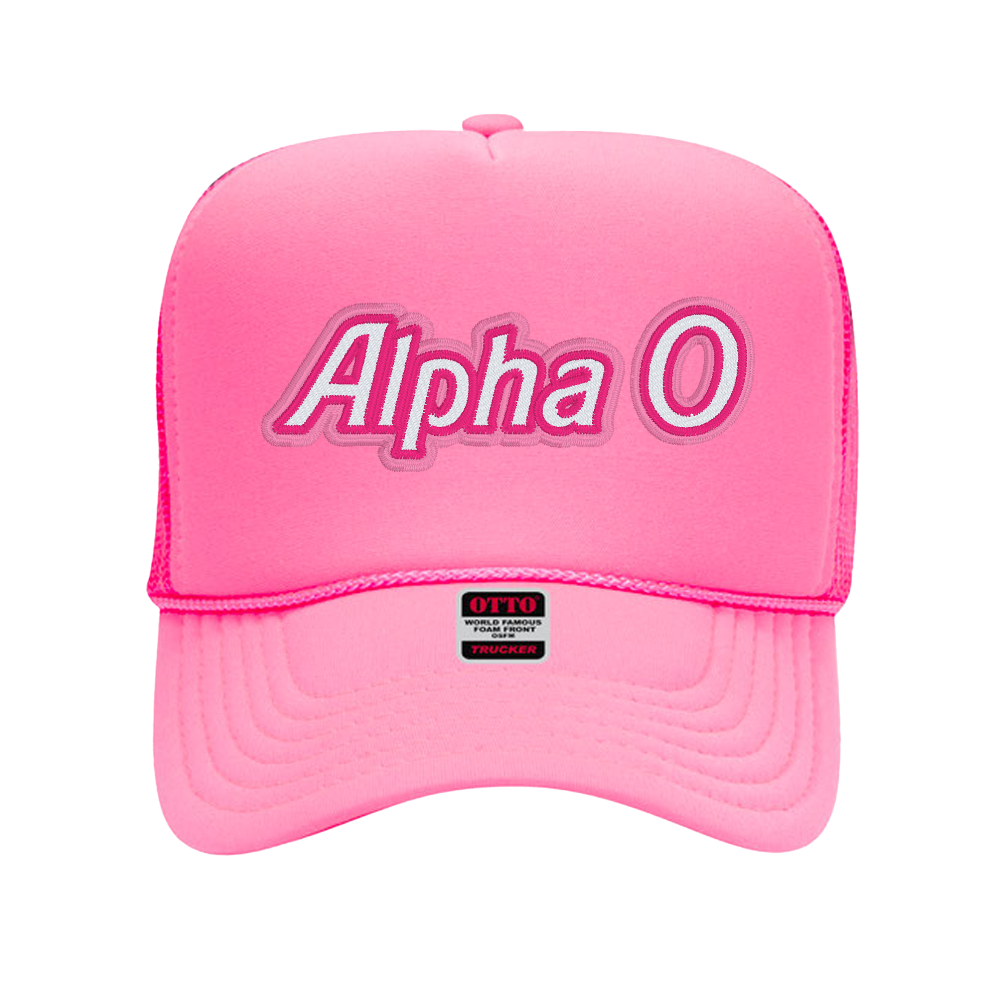 Alpha Omicron Pi Malibu Trucker Hat - Alpha O